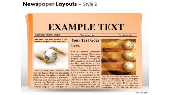 Newspaper Headline Layout PowerPoint Slides And Editable Ppt Graphics Newspaper Headline Layout PowerPoint Slides And Editable Ppt Graphics