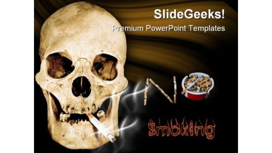 No Smoking01 Health PowerPoint Templates And PowerPoint Backgrounds 0811