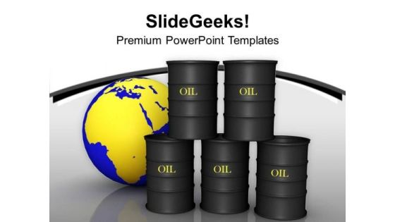 Non Renewable Resource Oil Tanks Future PowerPoint Templates Ppt Backgrounds For Slides 0213
