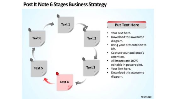 Note 6 Stages Business Strategy Consultant Ppt Outline Of Plan PowerPoint Templates