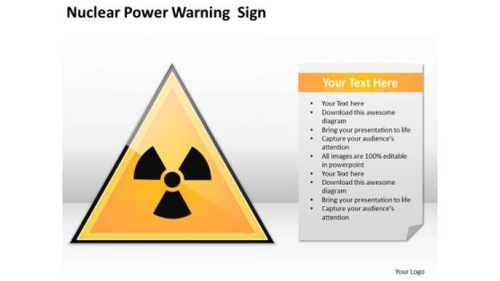 Nuclear Power Warning Sign Ppt Frozen Yogurt Business Plan PowerPoint Templates