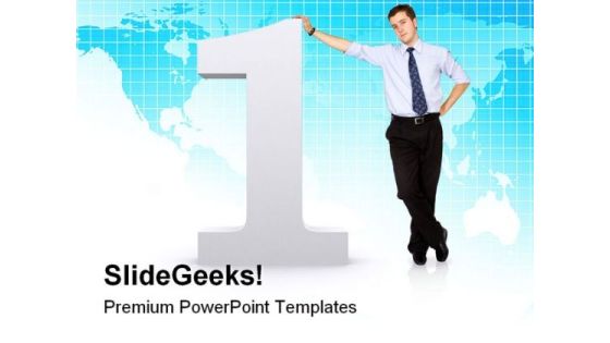 Number One Businessman Success PowerPoint Templates And PowerPoint Backgrounds 0811 Number One Businessman Success PowerPoint Templates And PowerPoint Backgrounds 0811