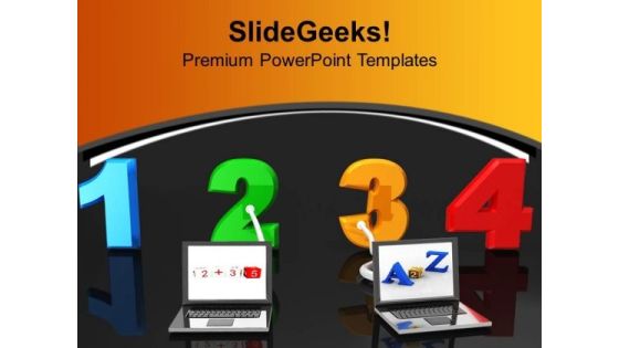 Numbers Connected To Laptop Education PowerPoint Templates Ppt Backgrounds For Slides 0213 Numbers Connected To Laptop Education PowerPoint Templates Ppt Backgrounds For Slides 0213