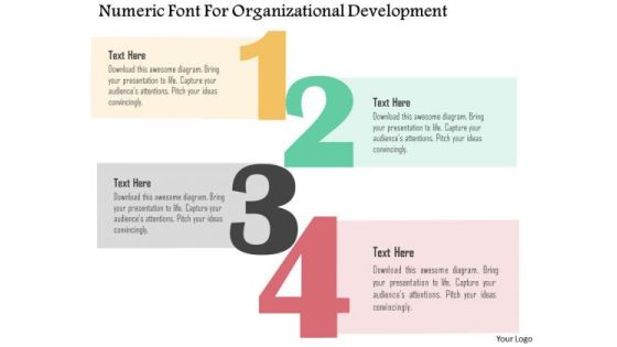 Numeric Font For Organizational Development Presentation Template