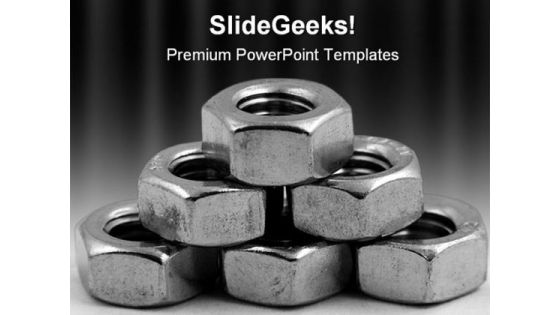 Nuts Shape PowerPoint Template 0910 Nuts Shape PowerPoint Template 0910