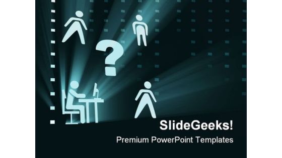 Office Workers Business PowerPoint Themes And PowerPoint Slides 0711