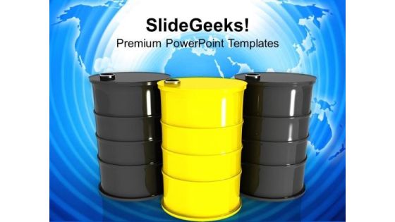 Oil Barrels And Drum Containers PowerPoint Templates Ppt Backgrounds For Slides 0213 Oil Barrels And Drum Containers PowerPoint Templates Ppt Backgrounds For Slides 0213
