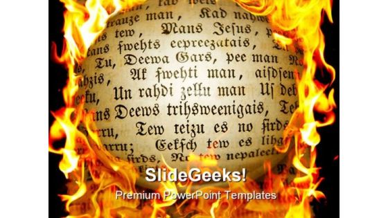Old Text Flame Education PowerPoint Templates And PowerPoint Backgrounds 0211