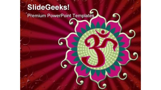 Om Religion PowerPoint Template 0610
