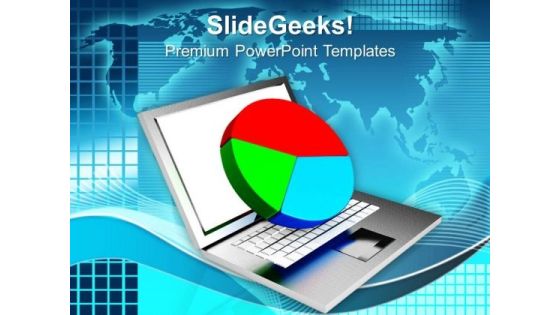 Online Finance Pie Chart On Laptop PowerPoint Templates Ppt Backgrounds For Slides 0213 Online Finance Pie Chart On Laptop PowerPoint Templates Ppt Backgrounds For Slides 0213