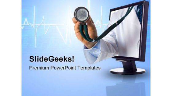 Online Health Checkup Internet PowerPoint Templates And PowerPoint Backgrounds 0411