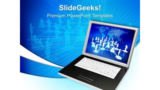 Online Network Communication PowerPoint Templates And PowerPoint Themes 0612