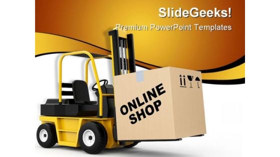 Online Shop Delivery Marketing PowerPoint Templates And PowerPoint Backgrounds 0711 Online Shop Delivery Marketing PowerPoint Templates And PowerPoint Backgrounds 0711