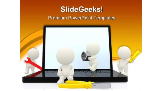 Online Tools Industrial PowerPoint Template 1110