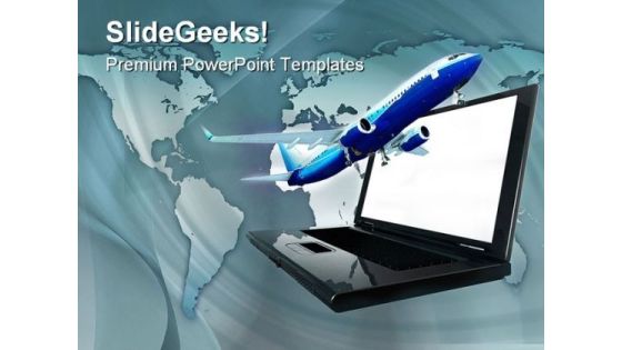 Online Travel Transportation PowerPoint Templates And PowerPoint Backgrounds 0411
