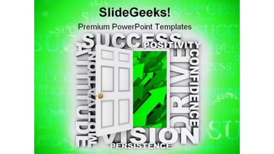 Open Door To Success Business PowerPoint Themes And PowerPoint Slides 0711 Open Door To Success Business PowerPoint Themes And PowerPoint Slides 0711