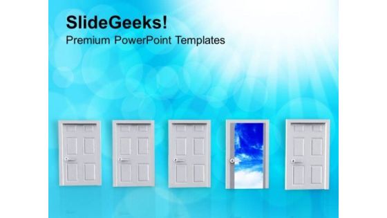 Open The Door Of Opportunity PowerPoint Templates Ppt Backgrounds For Slides 0513