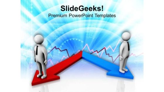 Opposite Team In Different Directions PowerPoint Templates Ppt Backgrounds For Slides 0413 Opposite Team In Different Directions PowerPoint Templates Ppt Backgrounds For Slides 0413