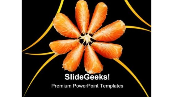 Orange On Black Food PowerPoint Templates And PowerPoint Backgrounds 0611