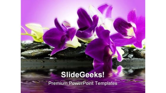 Orchid Reflection Nature PowerPoint Template 0610 Orchid Reflection Nature PowerPoint Template 0610