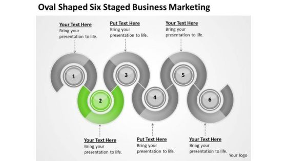 Oval Shaped Six Staged Business Marketing Ppt Proposal Examples PowerPoint Slides