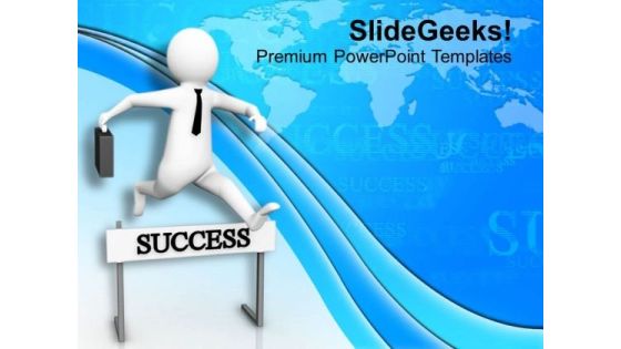 Overcome Obstacles In Success Path PowerPoint Templates Ppt Backgrounds For Slides 0813 Overcome Obstacles In Success Path PowerPoint Templates Ppt Backgrounds For Slides 0813