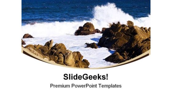 Pacific Grove Coastline Beach PowerPoint Template 1110 Pacific Grove Coastline Beach PowerPoint Template 1110