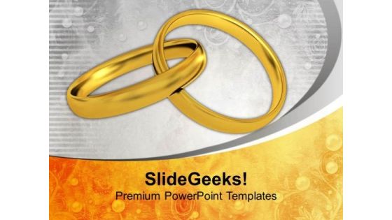Pair Of Golden Rings Wedding PowerPoint Templates Ppt Backgrounds For Slides 0113 Pair Of Golden Rings Wedding PowerPoint Templates Ppt Backgrounds For Slides 0113