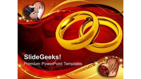 Pair Of Golden Rings Wedding Youth PowerPoint Templates Ppt Backgrounds For Slides 0113 Pair Of Golden Rings Wedding Youth PowerPoint Templates Ppt Backgrounds For Slides 0113