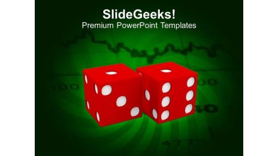 Pair Of Red Dice Showing Risk Business PowerPoint Templates Ppt Backgrounds For Slides 1212 Pair Of Red Dice Showing Risk Business PowerPoint Templates Ppt Backgrounds For Slides 1212