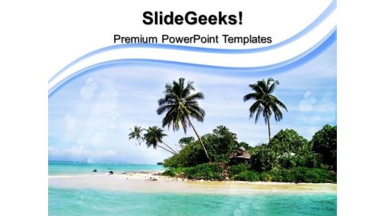 Palm Trees Beach PowerPoint Templates And PowerPoint Themes 0512