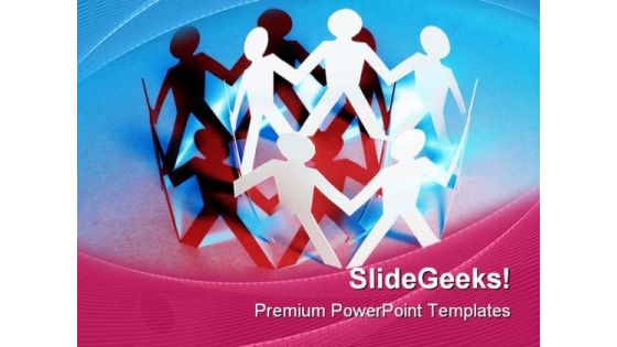 Paper Chain People Communication PowerPoint Themes And PowerPoint Slides 0811 Paper Chain People Communication PowerPoint Themes And PowerPoint Slides 0811