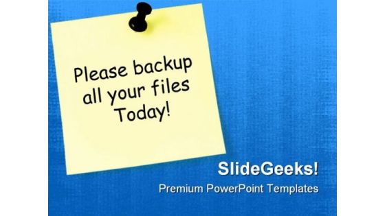 Paper With Notice Business PowerPoint Themes And PowerPoint Slides 0811