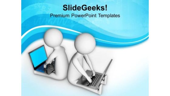 Partners Surfing On Internet PowerPoint Templates Ppt Backgrounds For Slides 0813 Partners Surfing On Internet PowerPoint Templates Ppt Backgrounds For Slides 0813