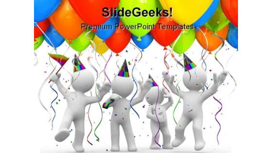 Party Balloons Holidays PowerPoint Backgrounds And Templates 1210