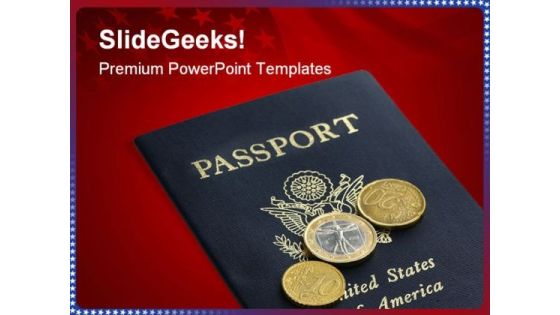 Passport Americana PowerPoint Template 1010 Passport Americana PowerPoint Template 1010