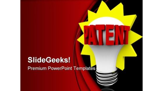Patent Word On Light Bulb Business PowerPoint Templates And PowerPoint Backgrounds 0411 Patent Word On Light Bulb Business PowerPoint Templates And PowerPoint Backgrounds 0411