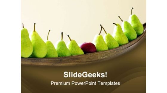 Pears And Apple Standout Food PowerPoint Template 1110 Pears And Apple Standout Food PowerPoint Template 1110