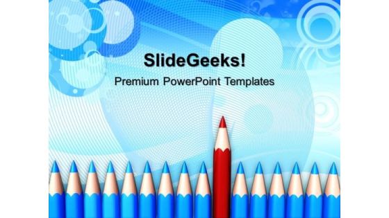 Pencils Be Different Education PowerPoint Templates And PowerPoint Themes 1012 Pencils Be Different Education PowerPoint Templates And PowerPoint Themes 1012