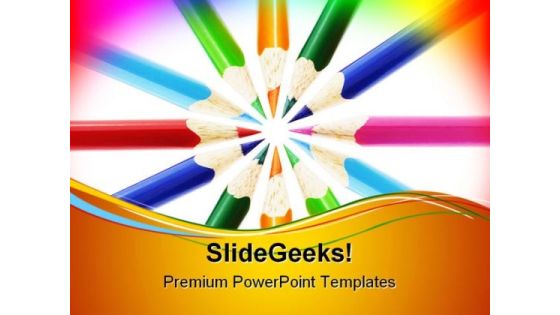 Pencils Education PowerPoint Themes And PowerPoint Slides 0711