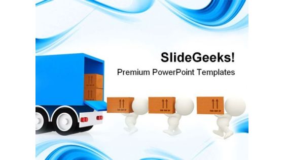 People Carrying Delivery Boxes Business PowerPoint Templates And PowerPoint Backgrounds 0311 People Carrying Delivery Boxes Business PowerPoint Templates And PowerPoint Backgrounds 0311