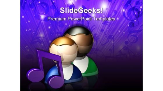 People Icon Music PowerPoint Templates And PowerPoint Backgrounds 0711