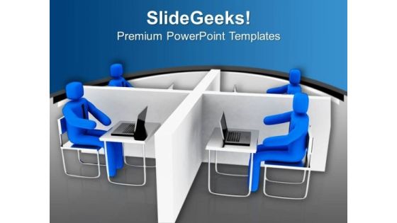 People Sitting In Office PowerPoint Templates Ppt Backgrounds For Slides 0713