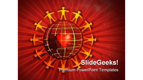 People Talk Globe PowerPoint Template 0810 People Talk Globe PowerPoint Template 0810