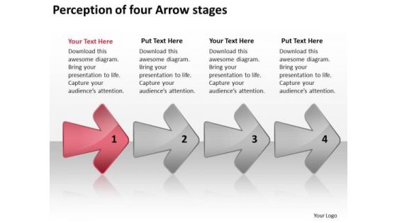 Perception Of Four Arrow Stages Small Business Plan PowerPoint Slides Perception Of Four Arrow Stages Small Business Plan PowerPoint Slides
