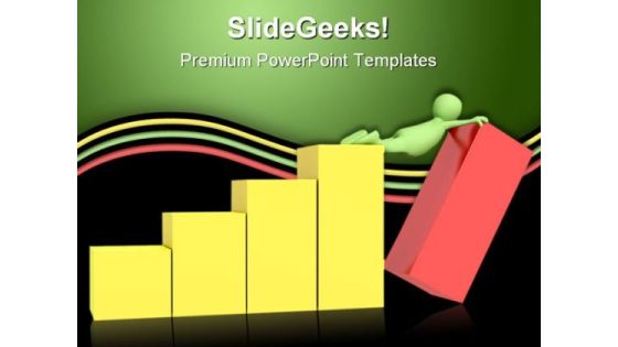 Person Installing The Graph Business PowerPoint Templates And PowerPoint Backgrounds 0411