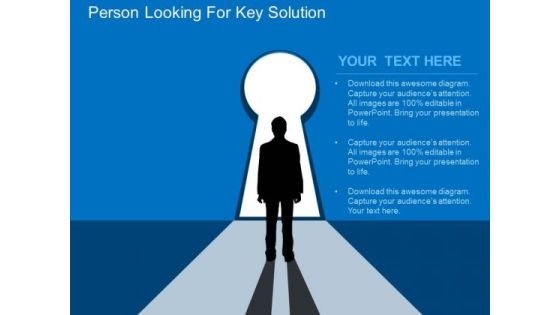 Person Looking For Key Solution PowerPoint Templates Person Looking For Key Solution PowerPoint Templates