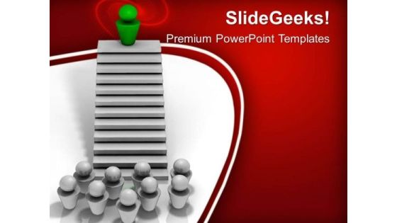 Person On Top Success Leadership PowerPoint Templates And PowerPoint Themes 0512 Person On Top Success Leadership PowerPoint Templates And PowerPoint Themes 0512