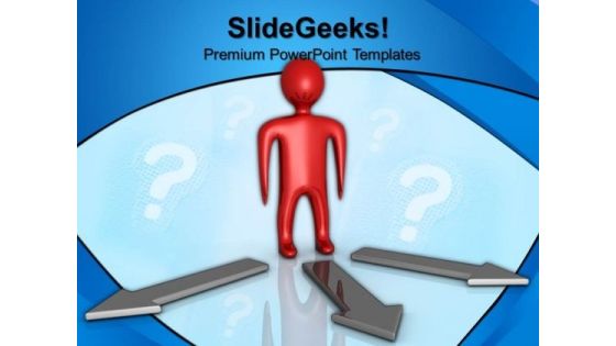 Person With Question Arrows Business PowerPoint Templates And PowerPoint Themes 0612