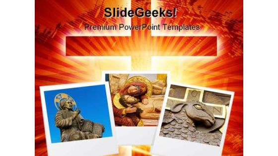 Photo Frame Religion PowerPoint Template 0610 Photo Frame Religion PowerPoint Template 0610